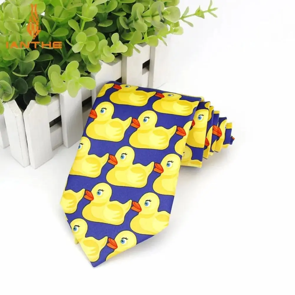 Divertido Cómo conocí a vuestra madre Corbata de pato de goma amarilla Corbatas Corbata estampada de 8 cm - imagen 5