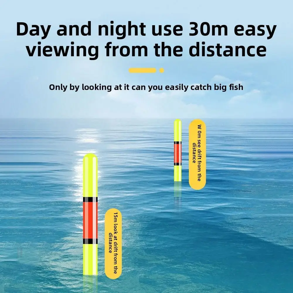 Flotador de pesca electrónico de 3 luces, 4-5g de peso, tubo de deriva antideslizante, flotadores de pesca en roca, boya de pesca nocturna con diseño de cola larga - imagen 3