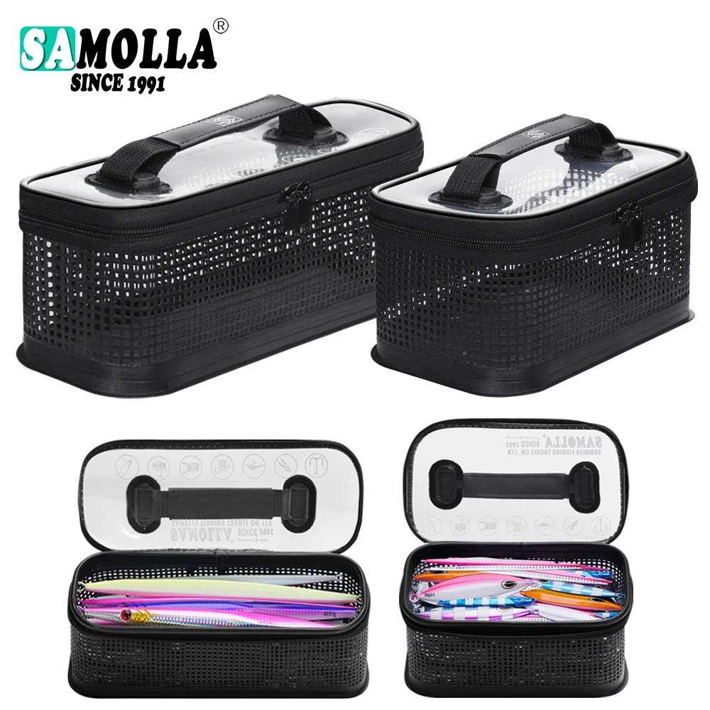 Caja de pesca con plantilla gruesa, bolsa para señuelos de Jigging, cajas de equipo de pesca impermeables, sublínea principal de pesca en el mar, estuche de almacenamiento flotante, bolso