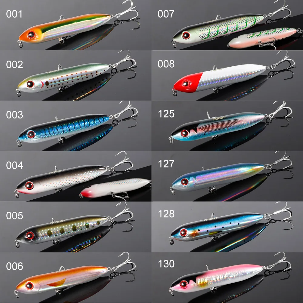 Señuelo de pesca con lápiz flotante Noeby, Wobblers, Topwater, cebo duro Artificial para Lucio y lubina, aparejos de pesca en el mar, 9cm, 12,5g - imagen 3