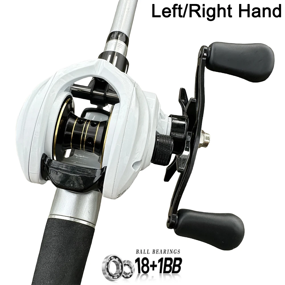 Carrete de pesca Ghotda Baitcasting, carrete profundo con relación de engranaje 7,1: 1, carrete de metal CNC, carrete de pesca Max 22LB/10KG, fuerza de freno, fundición larga precisa - imagen 2