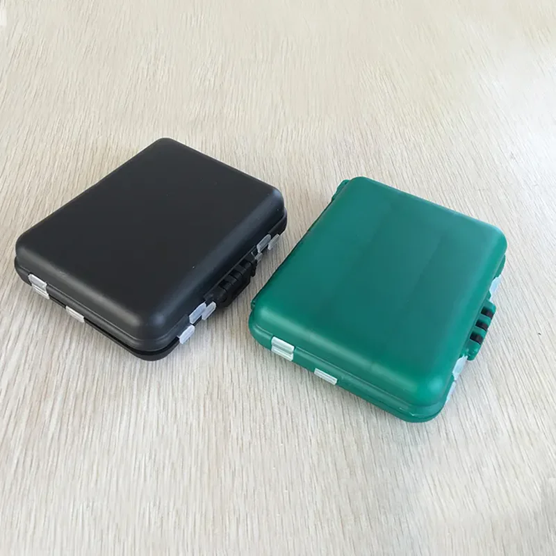 WEIHE 026 #   Compartimentos Mini caja de aparejos de Pesca, anzuelos, cebos, soporte de almacenamiento de plástico, estuche cuadrado para Pesca - imagen 5