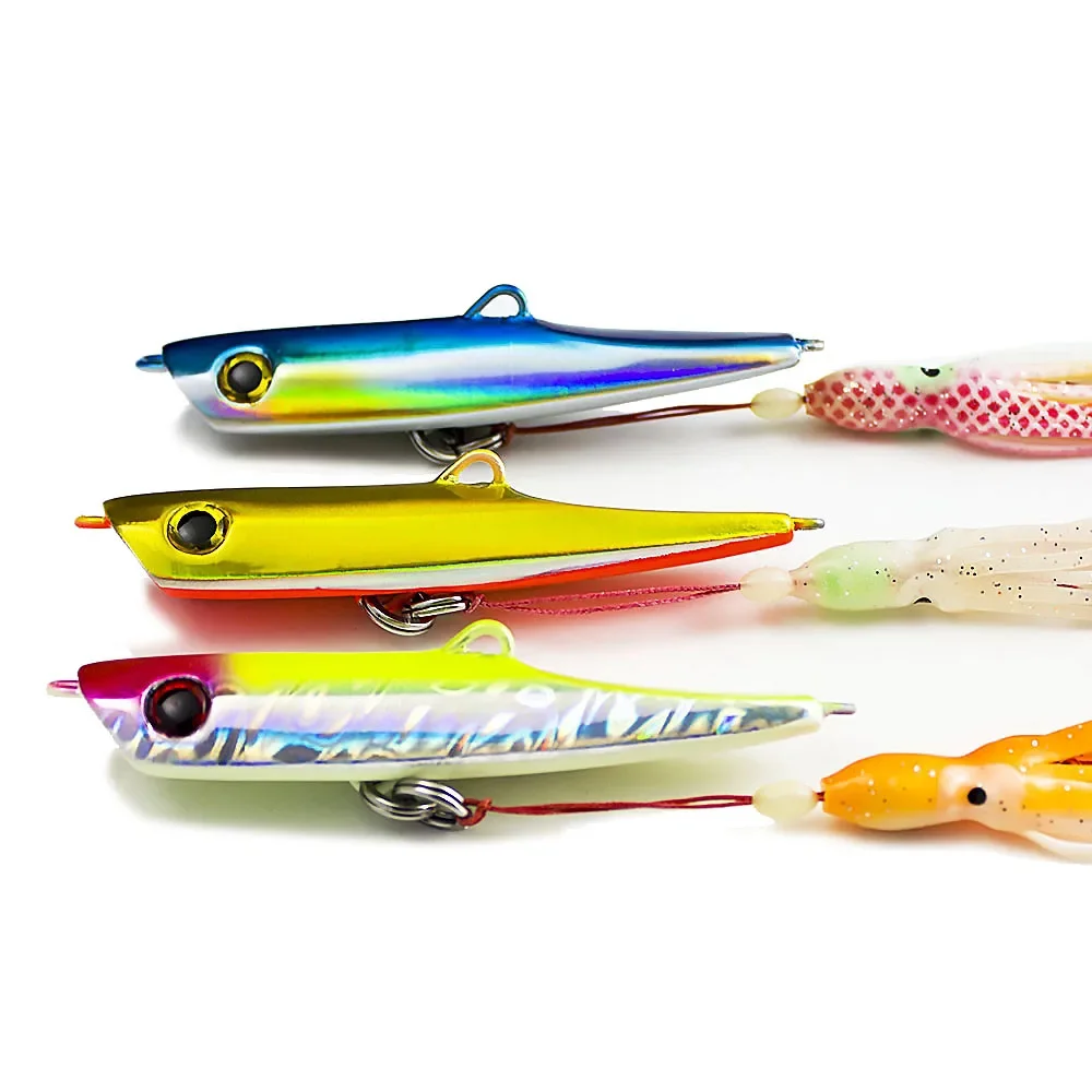 Countbass 3 uds 120g 4,3oz Japón Inchiku Jigs con anzuelo de asistencia de pulpo, Jigging de calamar, señuelo de pesca de pargo de barco inferior de agua salada - imagen 3