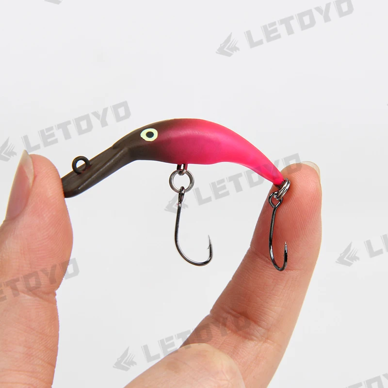 LETOYO, Mini señuelo de pesca, 38mm, 2,3g, cebo hundido, cebo Artificial para trucha, salmón, agua dulce, Crankbait delgado - imagen 5