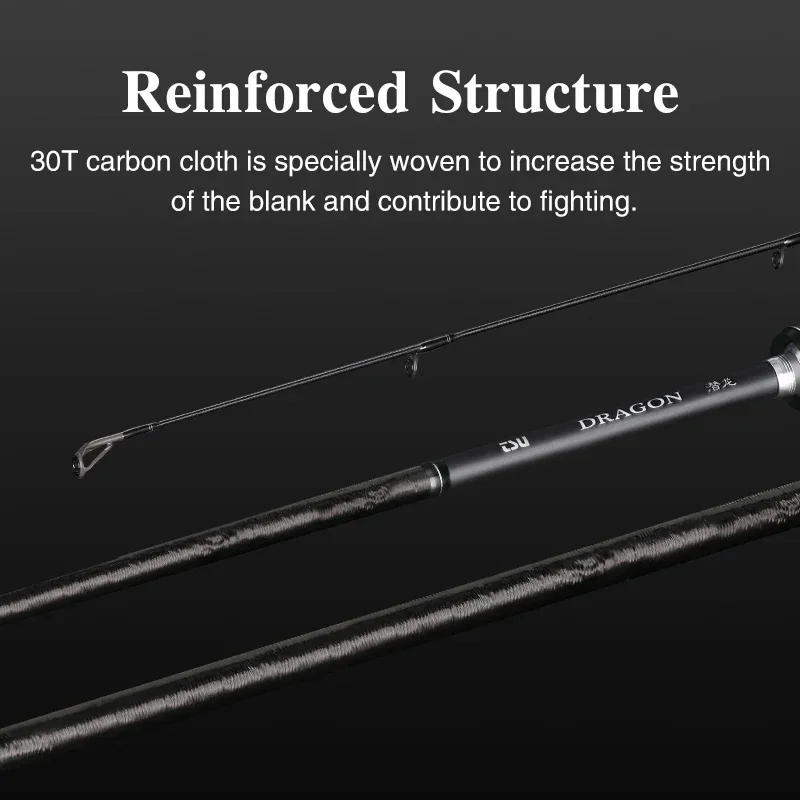 TSURINOYA caña de pescar giratoria de carbono versátil DRAGON 1,98 m 2,08 m L ML M potencia acción rápida caña de pescar de carpa envío rápido - imagen 5