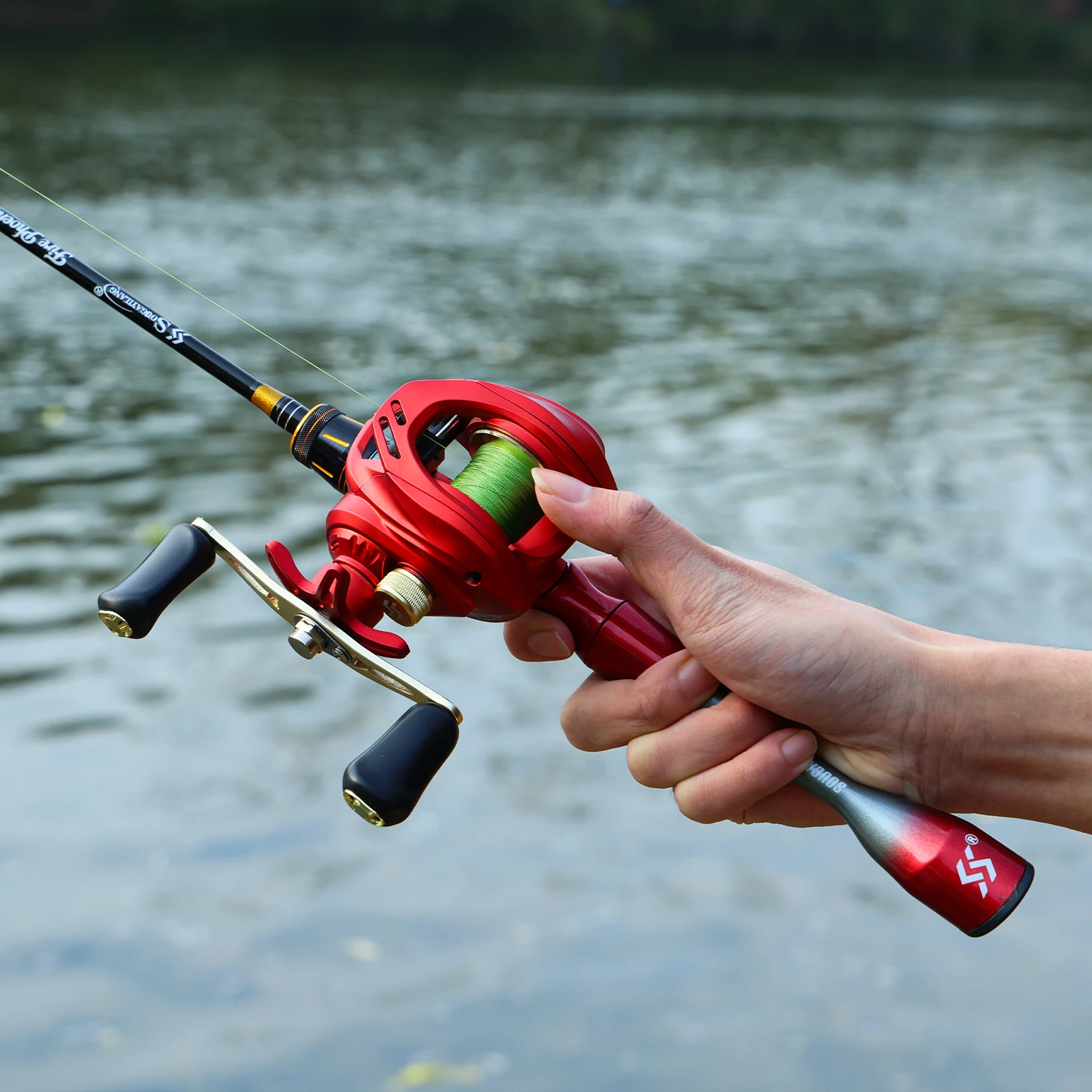 Combo caña carrete Sougayilang 1.8m carbono – Spinning para lubina - imagen 3