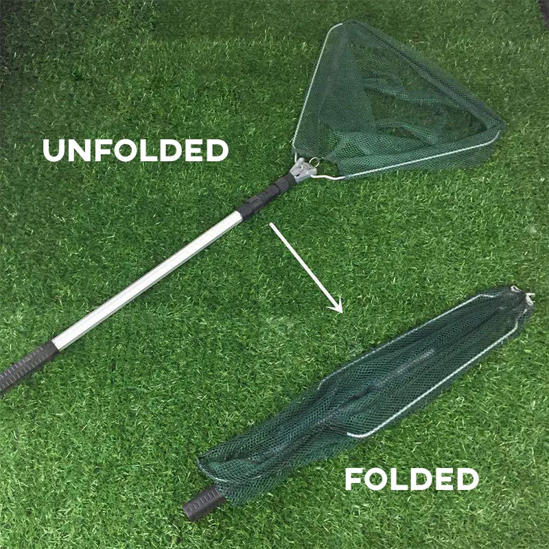 Red de pesca de aterrizaje retráctil, malla telescópica de aleación de aluminio de 190cm, plegable, para pesca con mosca de carpa - imagen 5