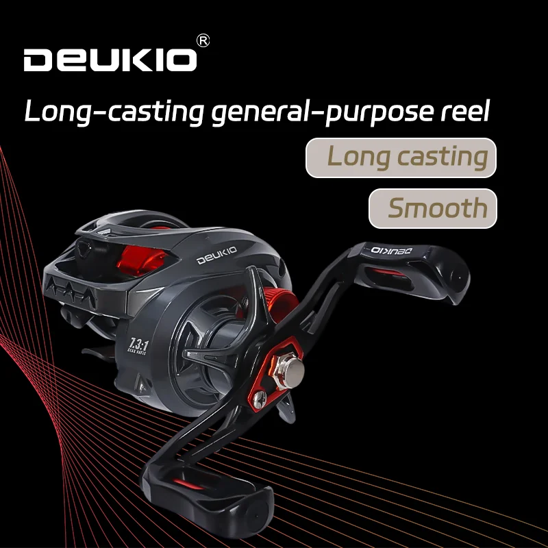 Carrete Baitcasting Ultraligero DEUKIO – 7,3:1 con freno magnético - imagen 5