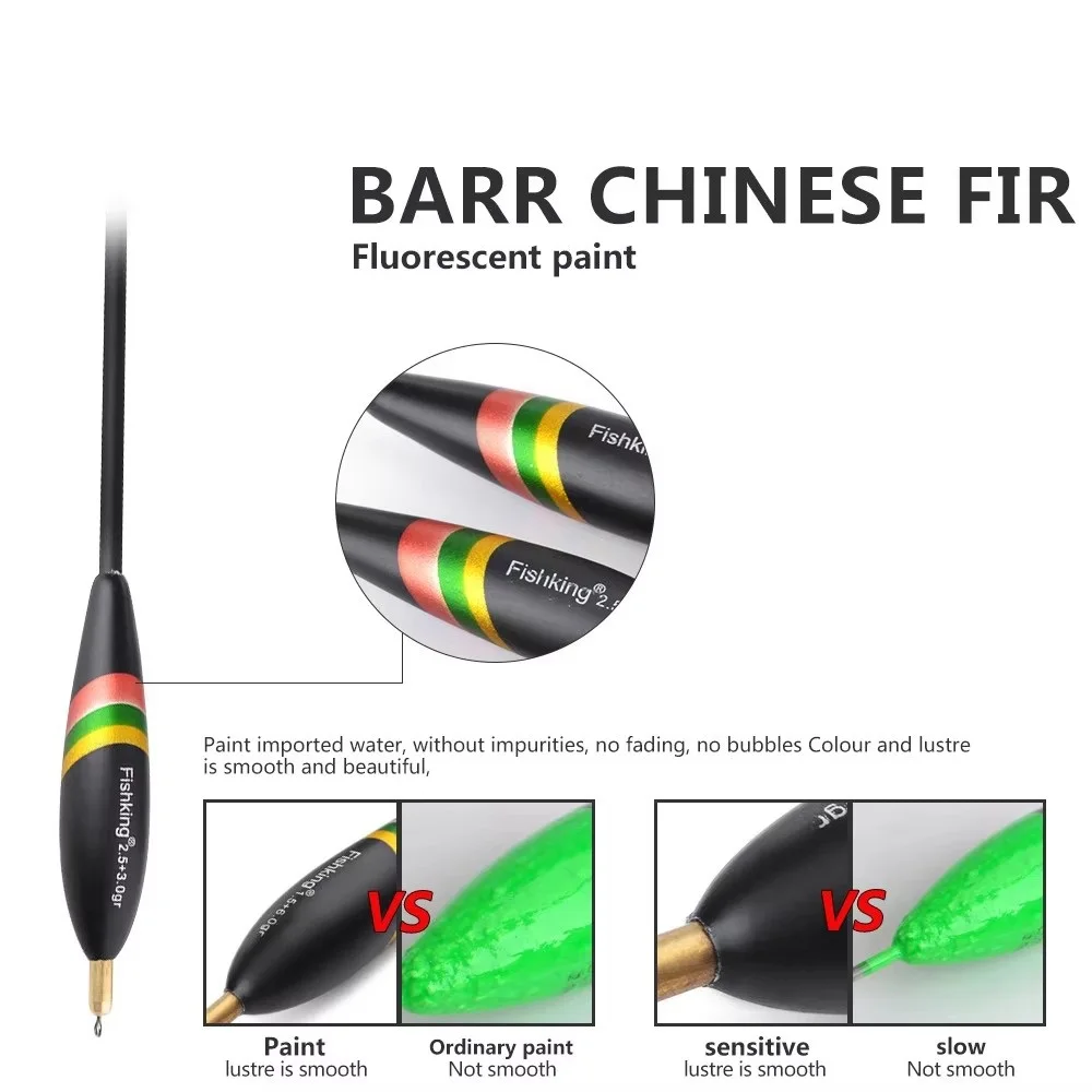NGB 5 estilos Barguzinsky Fir Bobber flotador de pesca tamaño mixto 20 cm-26.5 cm cobre océano roca boya carpa aparejos de pesca - imagen 3