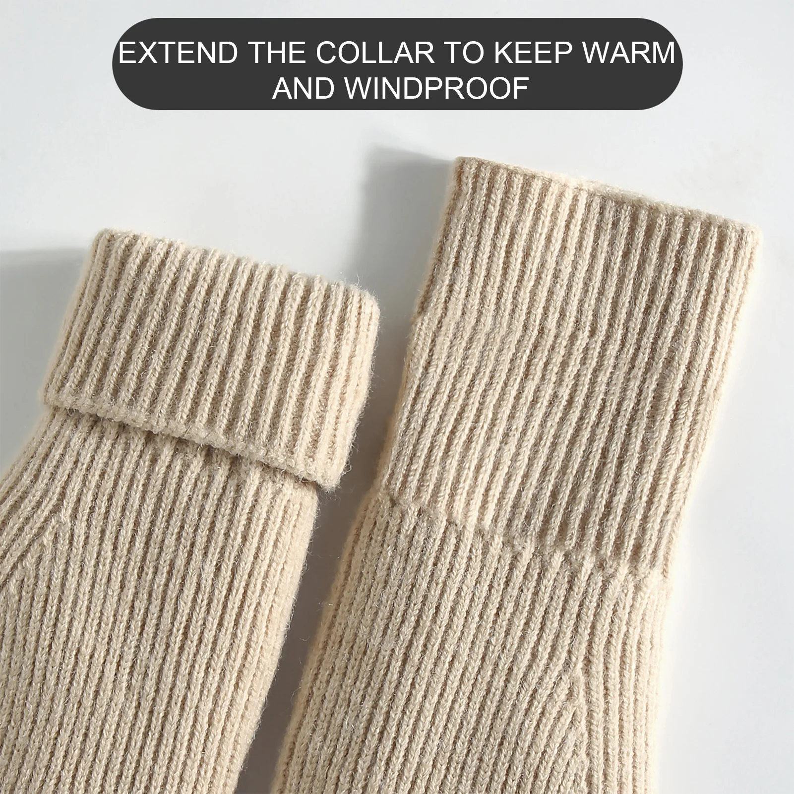 Guantes cálidos para ciclismo, guantes de dedo completo de felpa gruesa para invierno, para ciclismo, montar, acampar, viajar, mitones a prueba de viento al aire libre - imagen 2