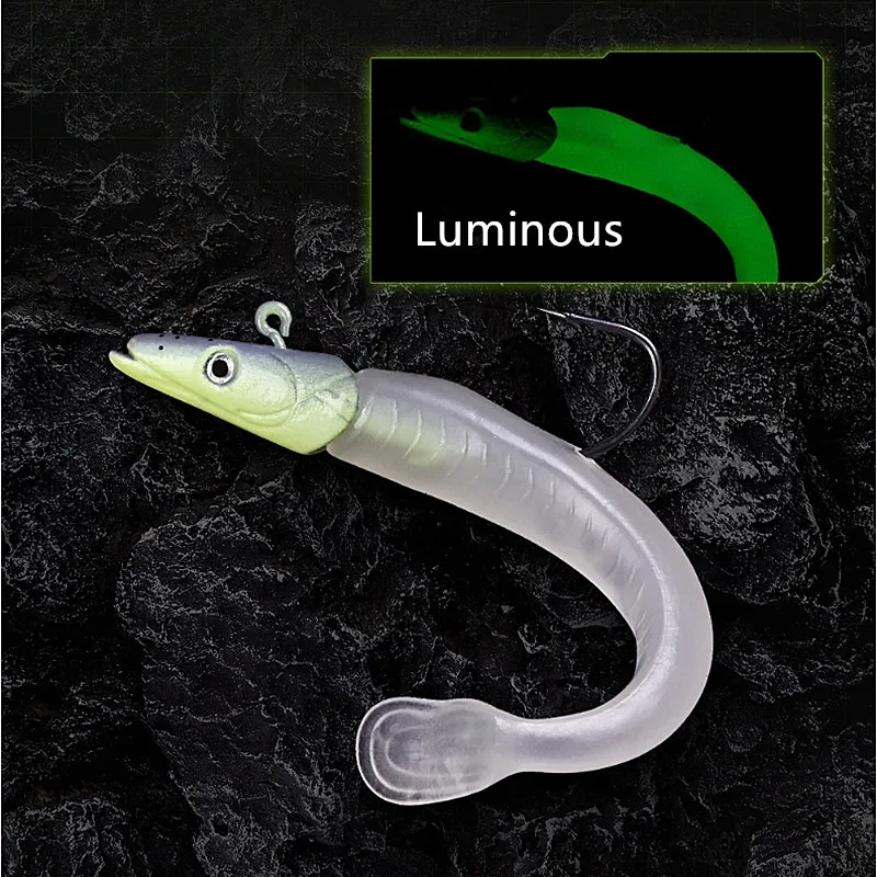 Jig Head-señuelo de pesca hundido, 12,5 cm/22g, agua salada fresca, cuerpo vivo vivo Natural, cebo suave, 5 colores - imagen 4