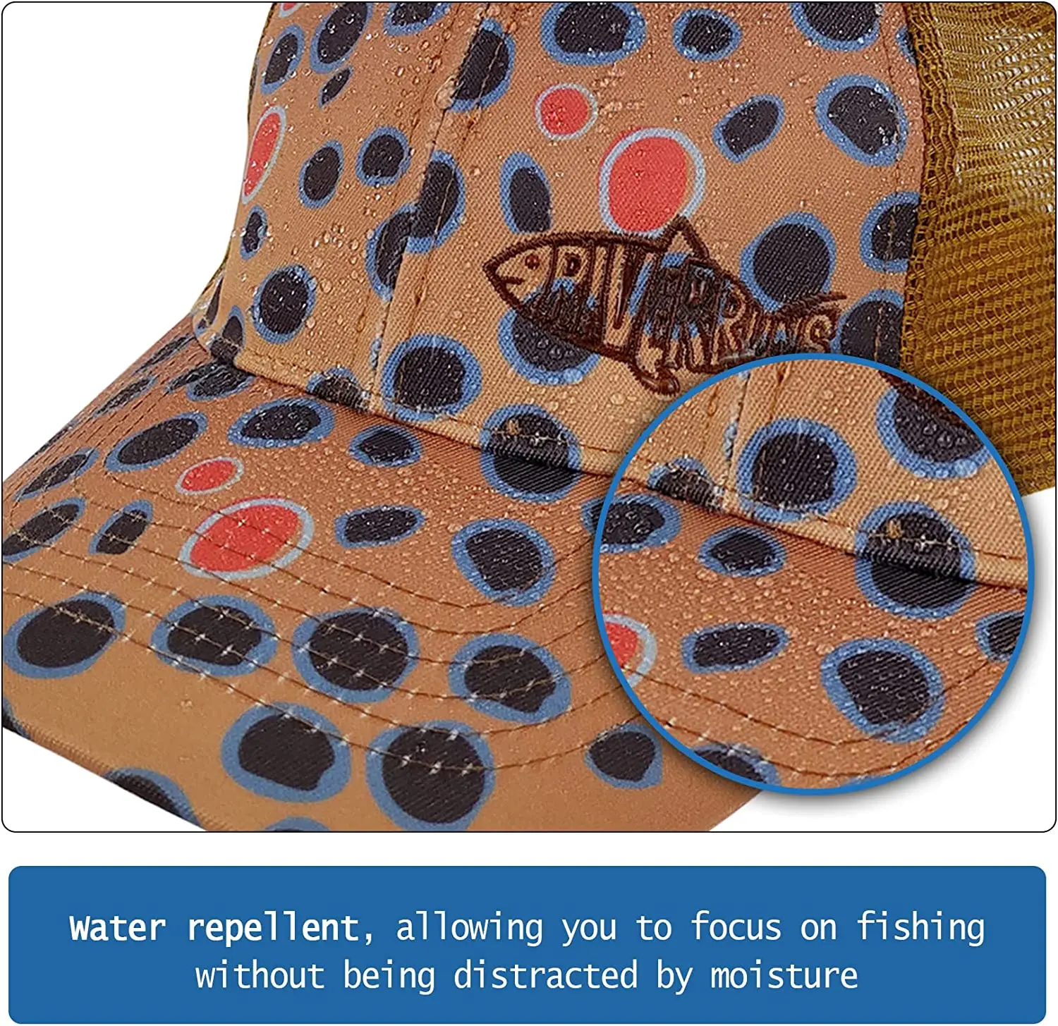 EUPHENG Sombreros de pesca de verano para hombres Sombreros de camionero ajustables con espalda de malla Gorras de béisbol para pesca al aire libre Correr Senderismo - imagen 4