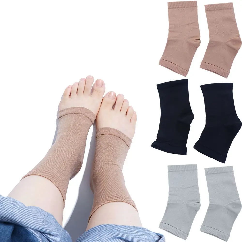 Almohadillas para el talón, mangas de compresión, alivia la hinchazón, calcetines de compresión, calcetines para fascitis Plantar, soporte para el tobillo, calcetines informales ajustados - imagen 4