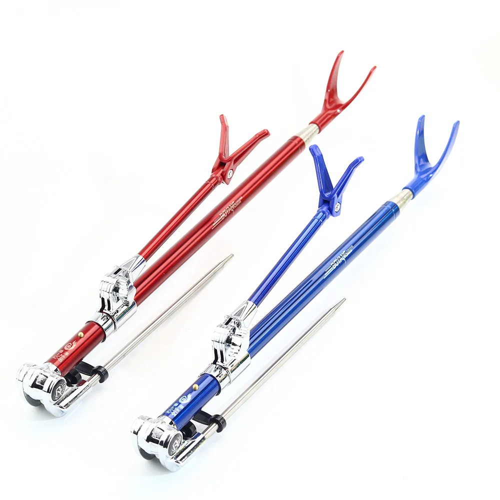 Soporte de caña de pescar telescópico, herramienta de pesca de acero inoxidable plegable, antideslizante, ajustable, 1,5 m/1,7 m/2,1 m - imagen 2