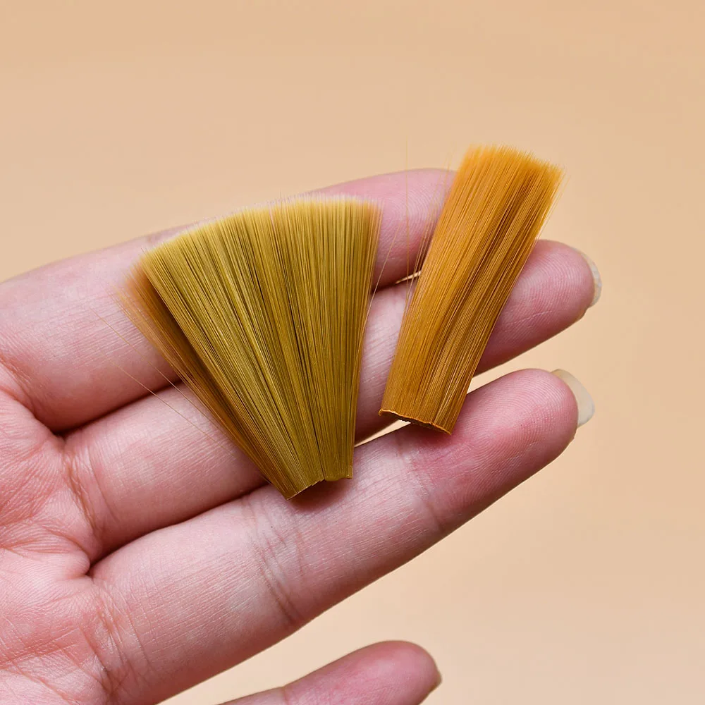 4 mechones de fibras de nailon doradas y marrones de diámetro fino para atado de moscas secas, Material de pesca con moscas mayfly - imagen 5