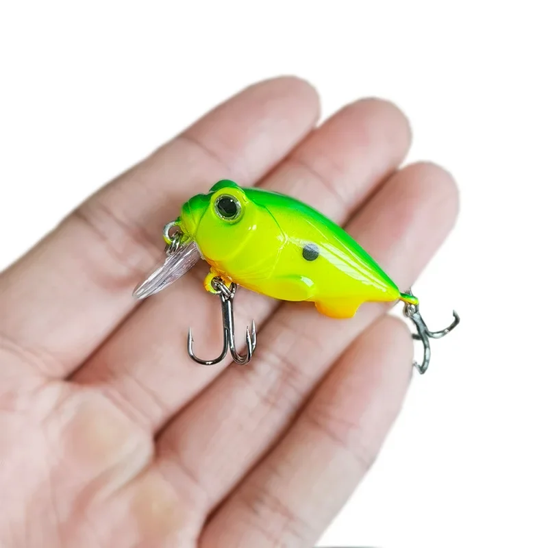 OUTKIT 1 Uds nuevo diseño japonés señuelo de Pesca duro 4cm/5,2g Mini cebo de manivela para Lucio perca lubina hundimiento Crankbait Pesca