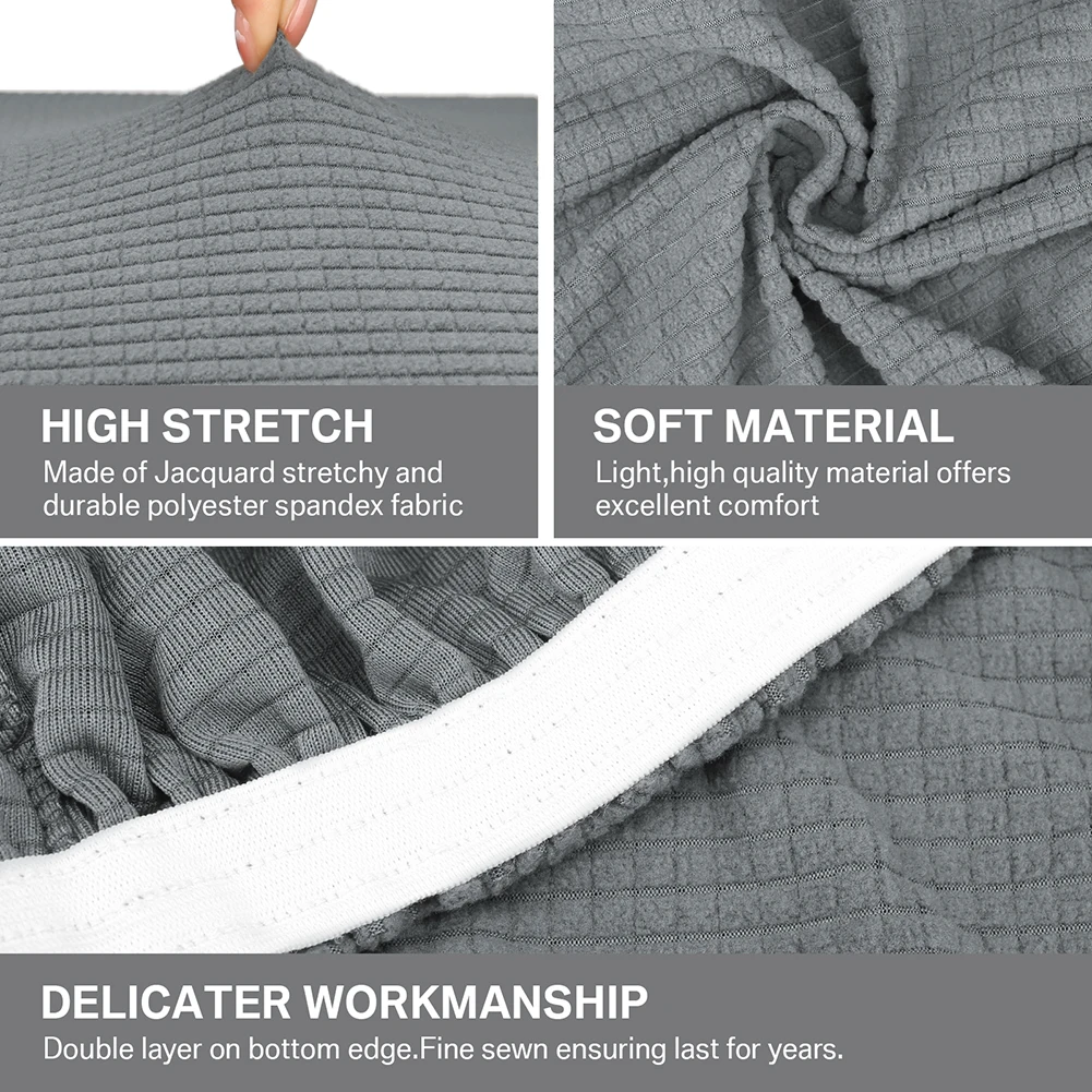 Fundas de cojín de sofá de Jacquard elásticas, fundas de sofá para sillas, fundas de cojín para asiento, Protector de cojín para reemplazo de 1-2-3 plazas - imagen 4
