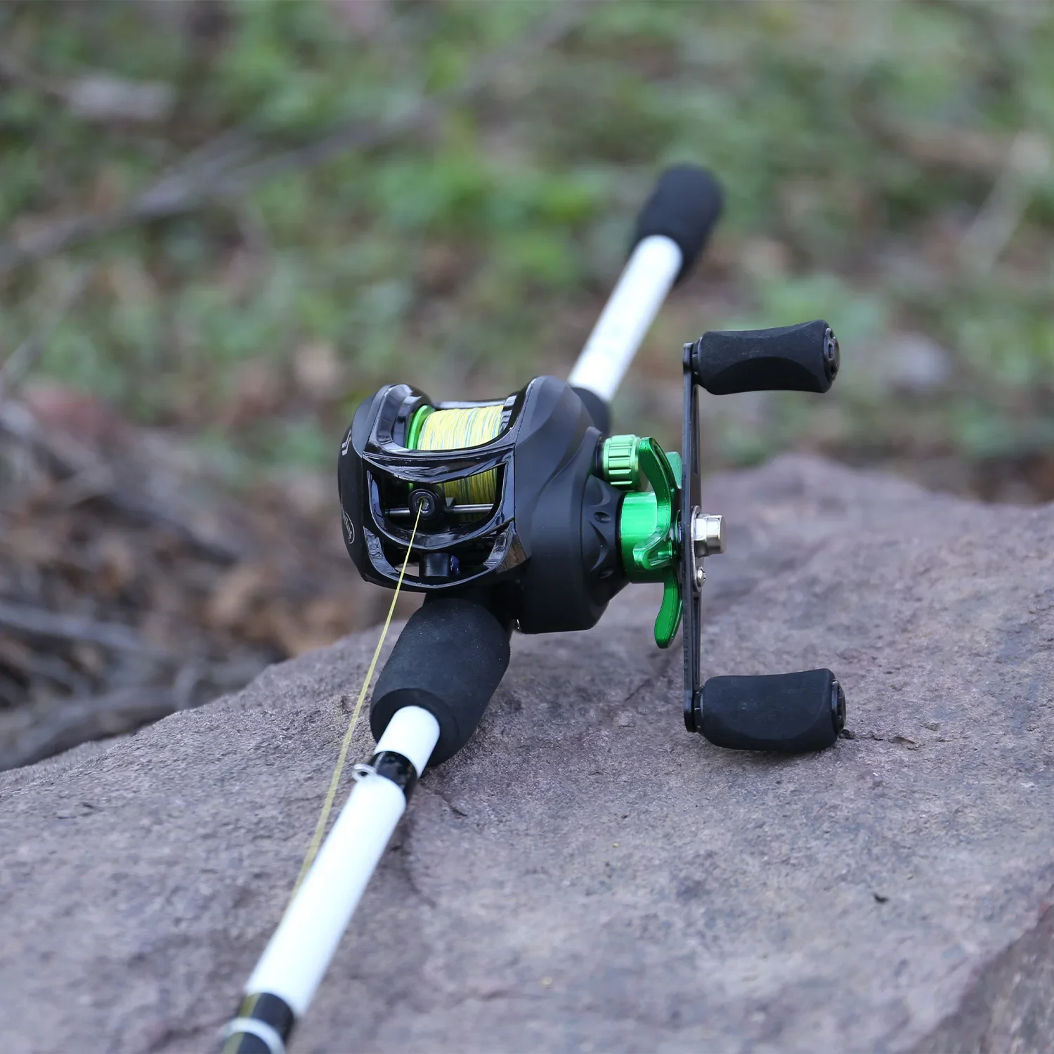 Sougayilan-caña de pescar Baitcasting y carrete, caña de fundición 7,2: 1, engranaje Rantio, carrete de pesca de curricán para pesca de lubina de agua dulce - imagen 5