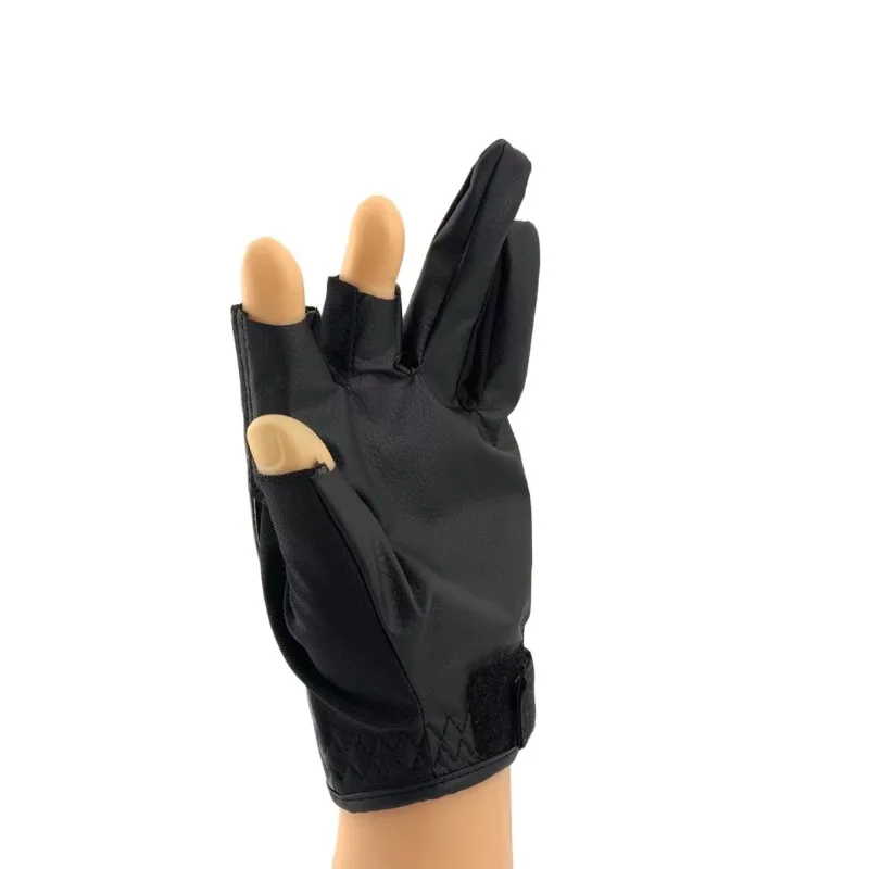 TOURNAMENT guantes de pesca cuero antideslizante – cinco dedos