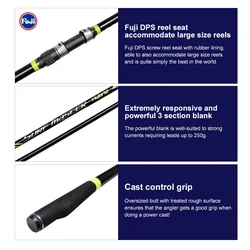 Caña Surf Casting Noeby – Punta carbono sólido con asiento Fuji DPS