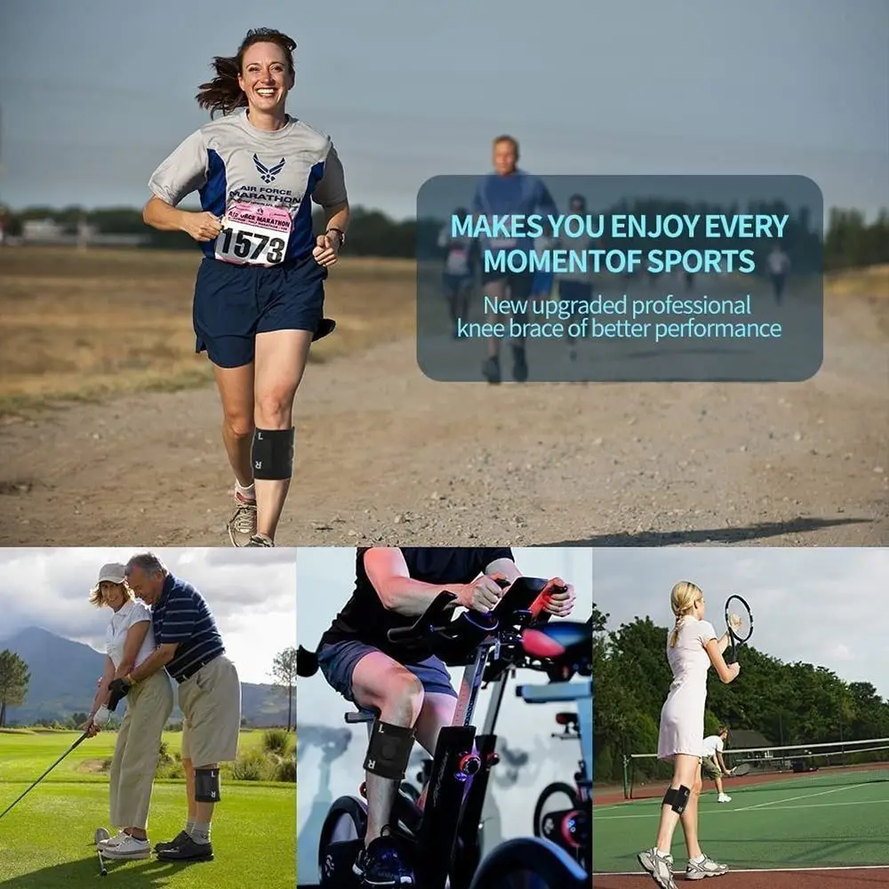 Rodillera de compresión profesional, envoltura de rodilla de elasticidad magnética, rodilleras de compresión cálidas transpirables, deportes - imagen 5