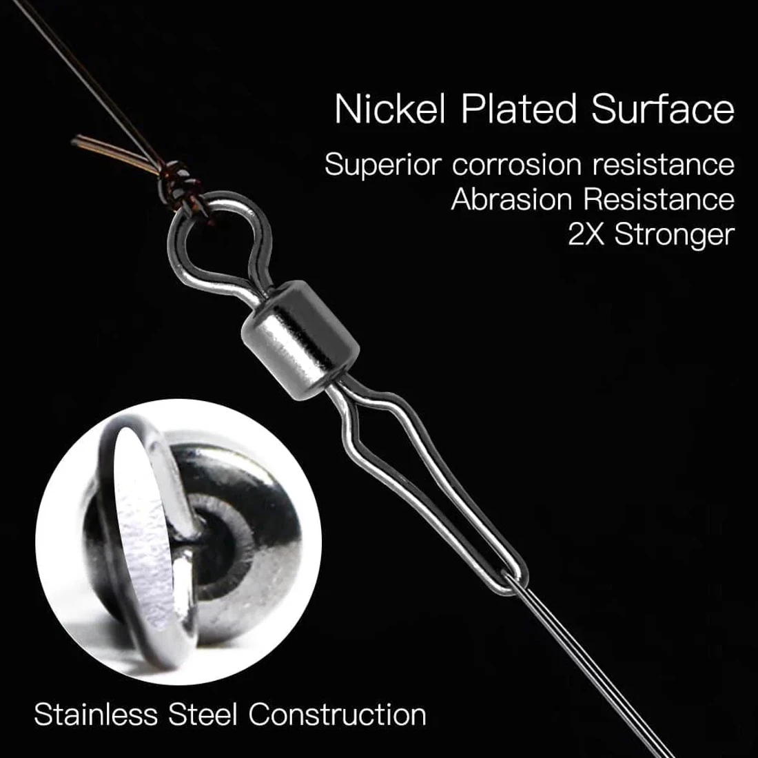 9KM 50 Uds. Plomo de peso de pesca Clip giratorio accesorios de pesca para plomos de peso molde - imagen 3