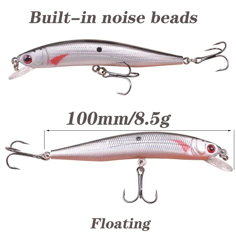 Juego de Señuelos de Pesca con cebo duro láser, 1 o 5 uds., con anzuelo, Wobblers, Crankbait, cebo duro Artificial, aparejos de Pesca - imagen 4