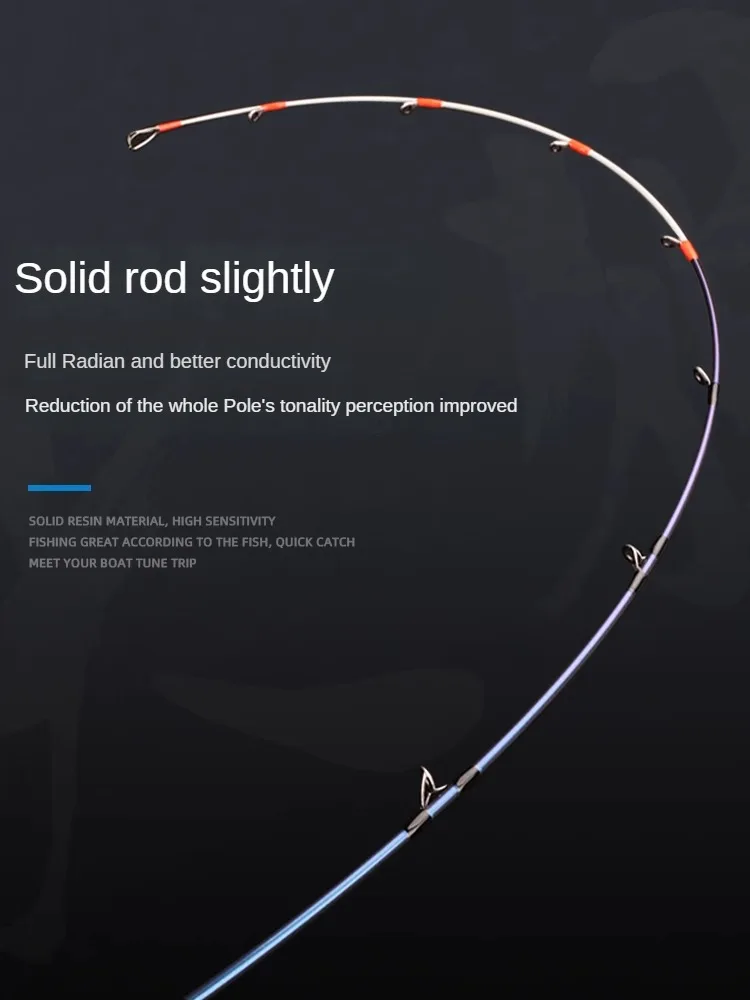 Fuji-anillo guía para barco en alta mar, caña de señuelo de pesca 20-70 #, varilla giratoria de fundición de Punta sólida, 1,8 m, 2,2 m, 2,4 m, peso de Jigging 60-200g - imagen 4