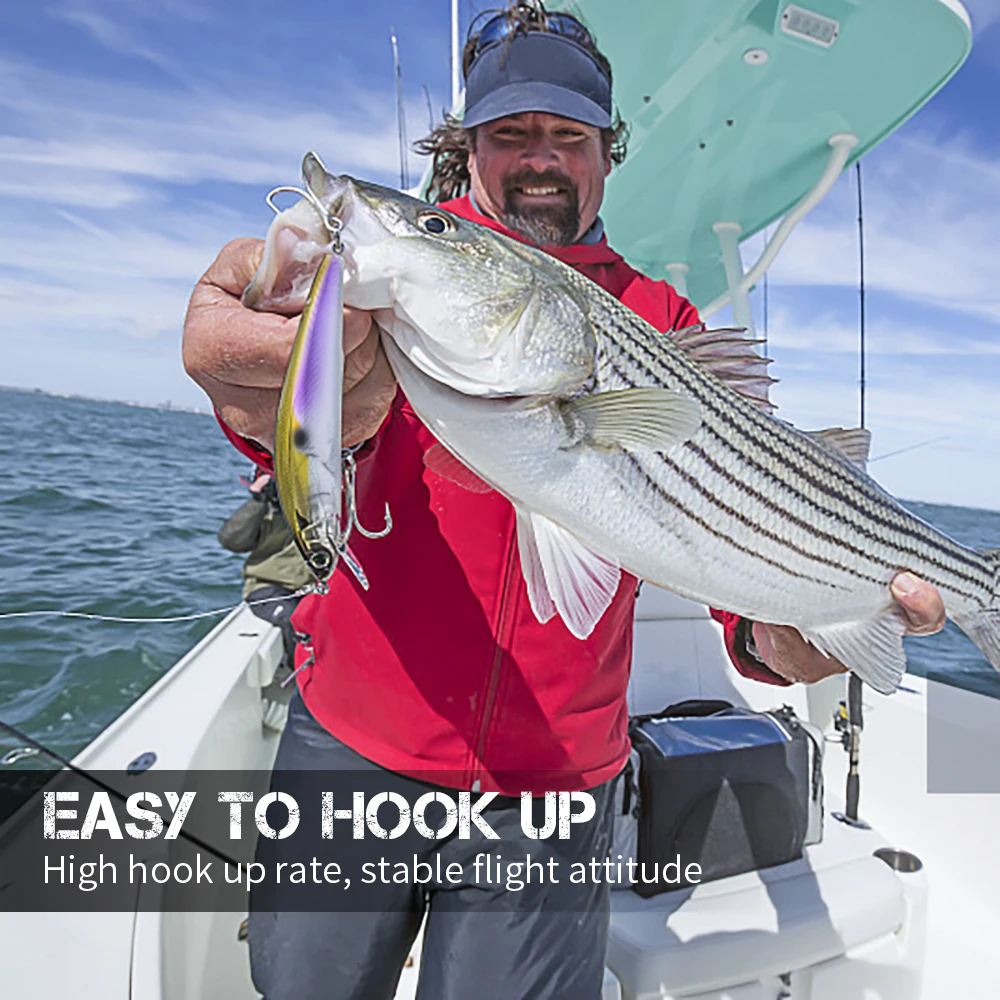 Minnow hundido 9cm 16g Wobbler Trolling Popper Pesca Swimbait cebo de silicona fundido largo aparejos Lucio señuelo de Pesca de mar Jerkbait - imagen 5