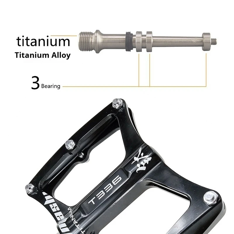 SHANMASHI Pedal Titanio Montaña – Rodamientos de Precisión Plegable - imagen 3