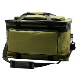 Bolsa de aparejos de carrete de pesca multifuncional para exteriores, bandolera plegable para ciclismo, senderismo, bolsa de pesca impermeable