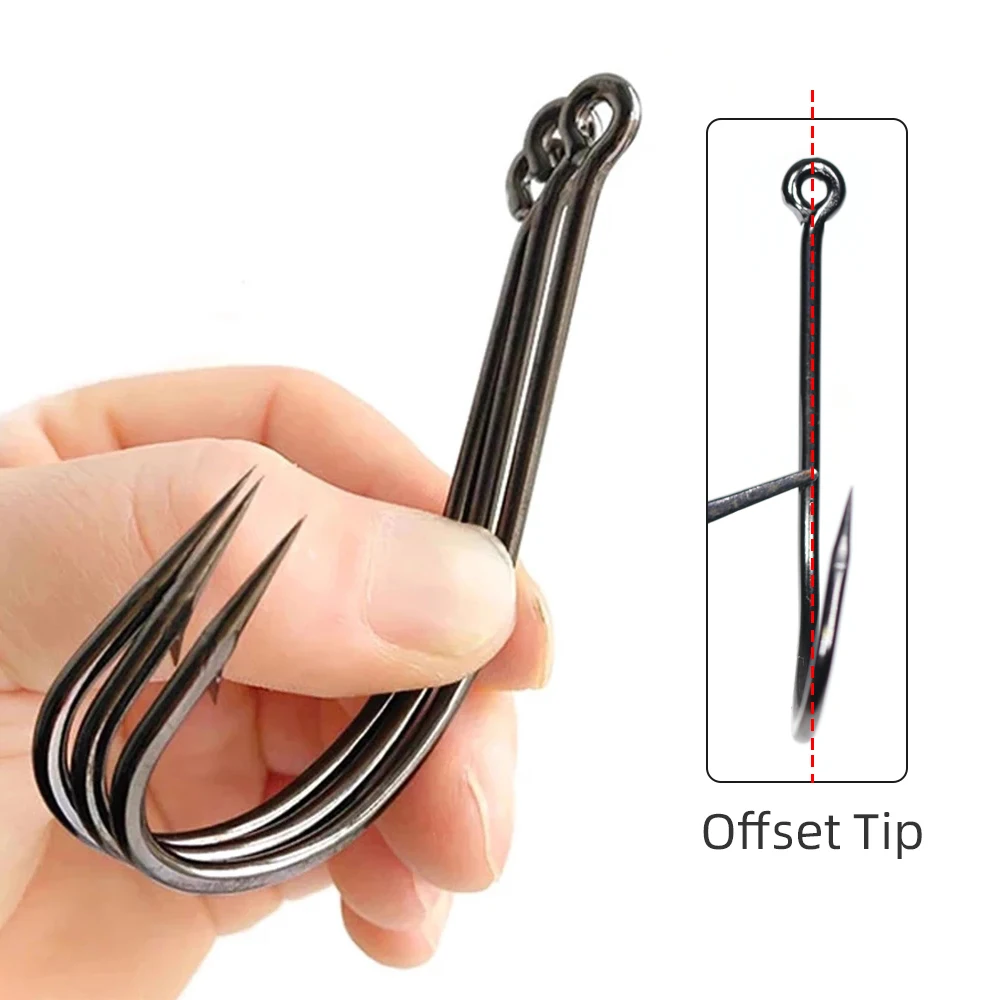 ICERIO-anzuelos de pesca de acero al carbono, accesorios de aparejos de mar, círculo único, plantilla de pesca con mosca, púas, carpa, 50 unidades - imagen 3