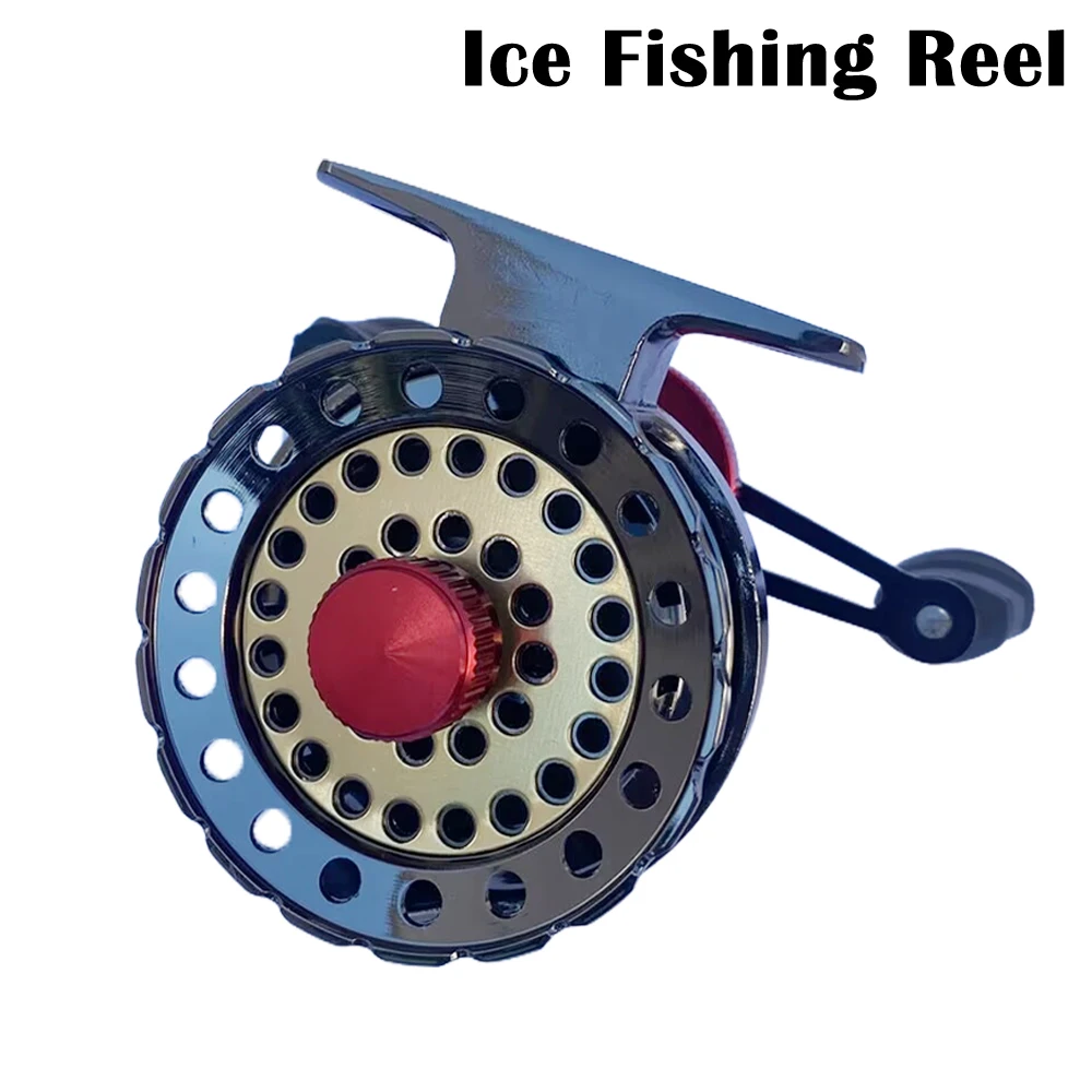 Carrete de pesca de balsa ultraligero, arrastre máximo de 5KG, aparejos de pesca en hielo para invierno al aire libre, línea de Metal ultraligera, rueda de mosca, carrete de pescado - imagen 3