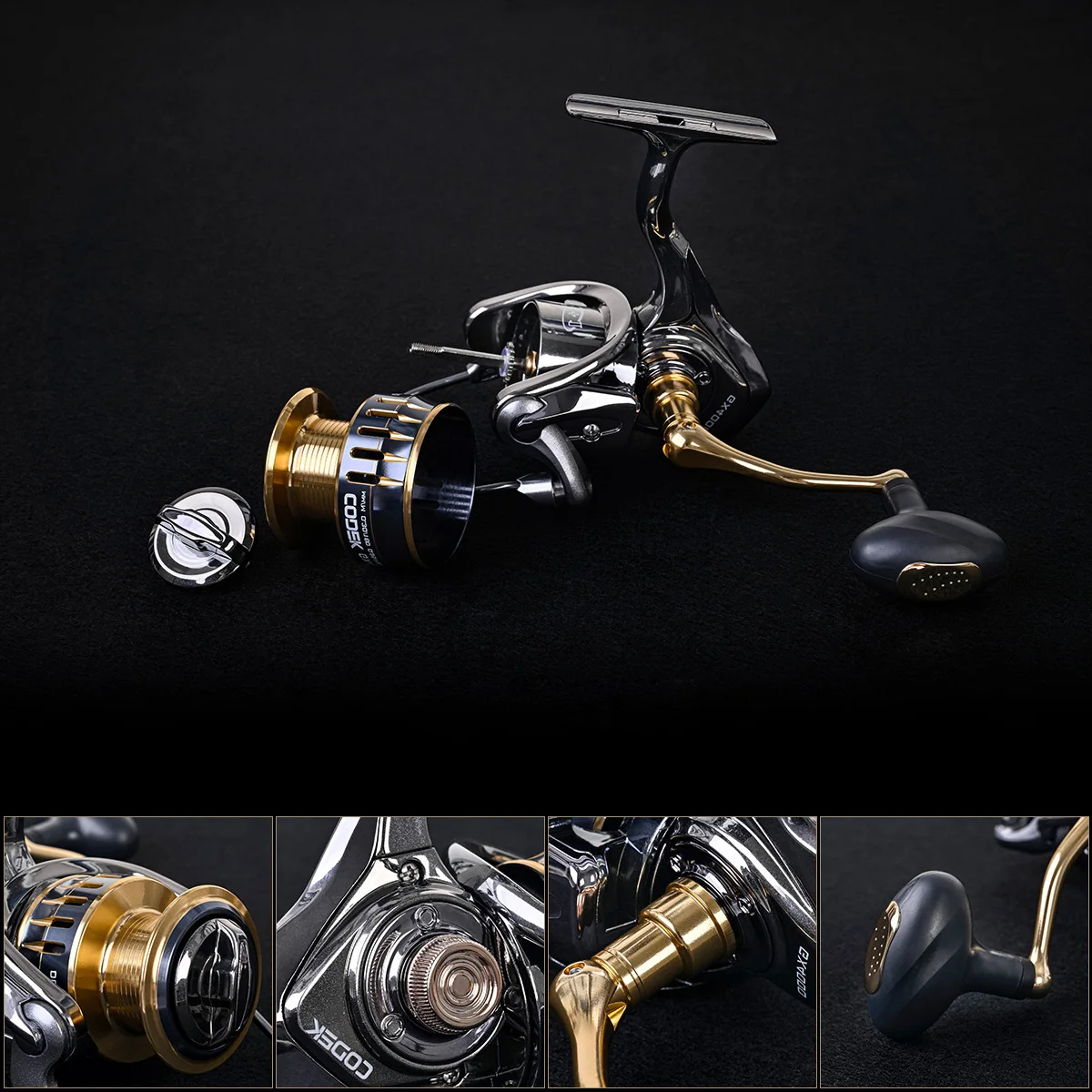 Carretes giratorios de agua dulce salada 5,1: 1 13 + 1BB carrete de pesca marco de Metal ultraligero carretes de pesca de alta velocidad suaves y resistentes - imagen 4