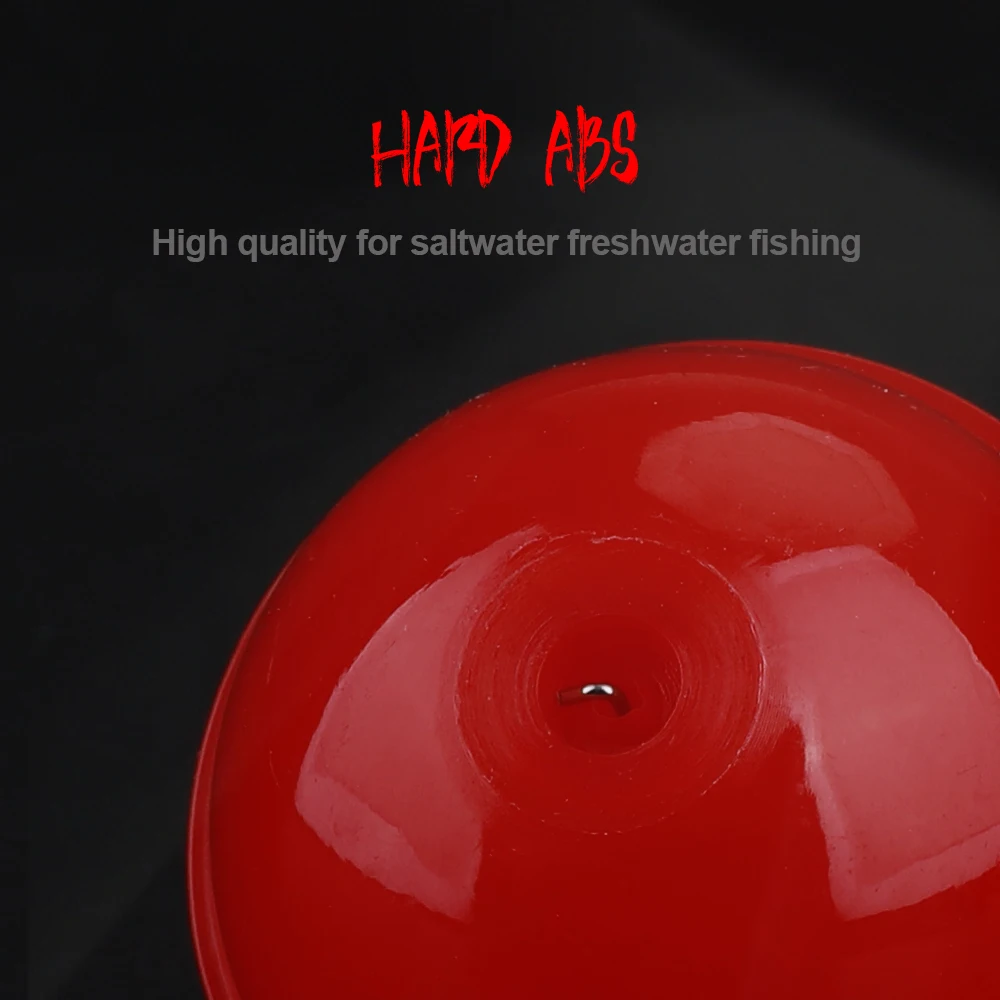 FTK-Juego de Bobbers de pesca, 8 Uds., tamaño mixto, 2-4,5 cm, flotadores de pesca ABS duros, Bobbers redondos, boya con botón pulsador, aparejos de pesca - imagen 5