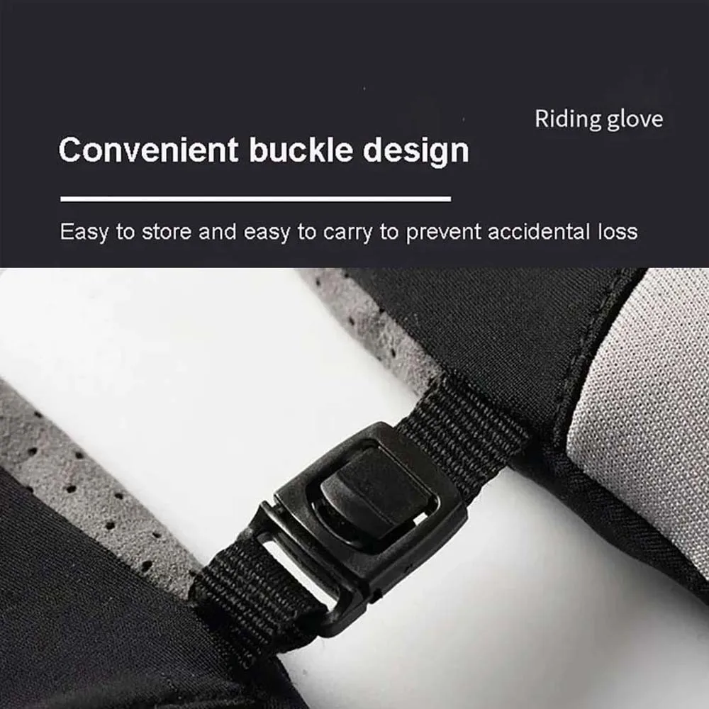 1 par de guantes de ciclismo transpirables, guantes antideslizantes de Color contrastante para Fitness, protectores de palma, manoplas de medio dedo que absorben el sudor para exteriores - imagen 3