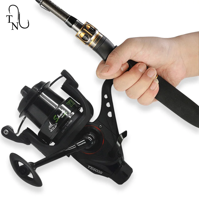 TN63-carrete de pesca de carpa, accesorio de Metal para surfear, para agua salada, 5000, 6000, 7000, 8000, 4,9: 1 - imagen 4
