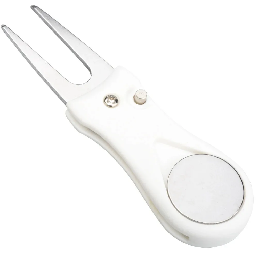 Herramienta de reparación de Divot de Golf de acero inoxidable, limpiador de ranuras de hoja de interruptor de marca versátil y ligero, horquilla retráctil - imagen 2