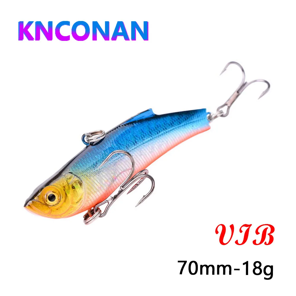 Señuelo de pesca con vibración VIB, 7cm, 18g, fundición larga, Rattlin Iscas, Wobbler Artificial, cebo duro de plástico, aparejos de carpa para nadar, 1 Uds.