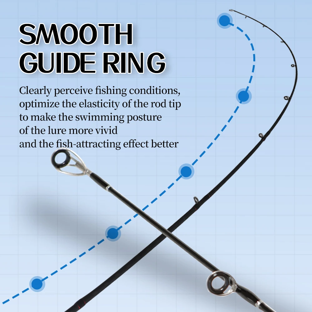 TOLU-caña de pescar Jigging de alto rendimiento, 1,83/1,91 M, sección única y media, guía Fuji M/ML para fundición mejorada - imagen 5