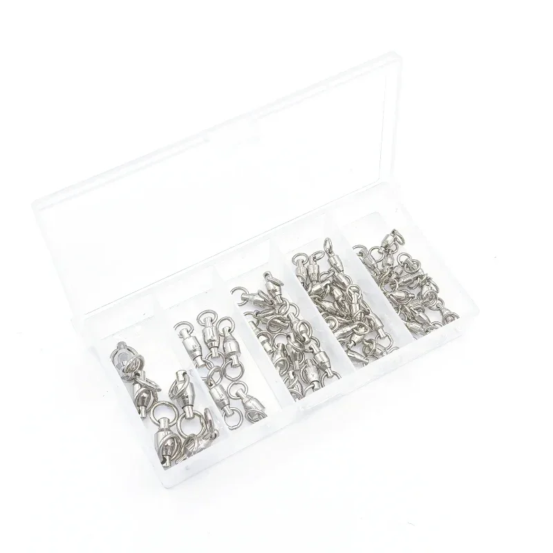 Conector de pesca con rodamiento de acero inoxidable, accesorios de pesca, herramientas, equipo de pesca, 50 Uds. - imagen 5