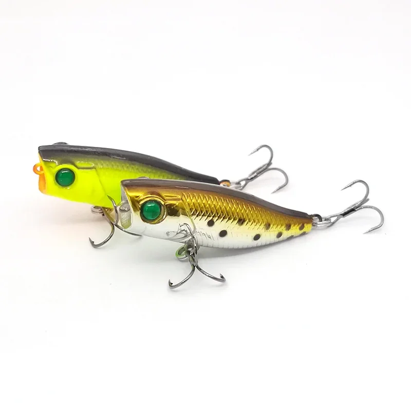 Nueva llegada 1 Uds mini Señuelos de Pesca Popper 4cm/3,5g ojos 3d cebo Crankbait Wobblers aparejos Isca superficie de agua superior señuelo Popper - imagen 4