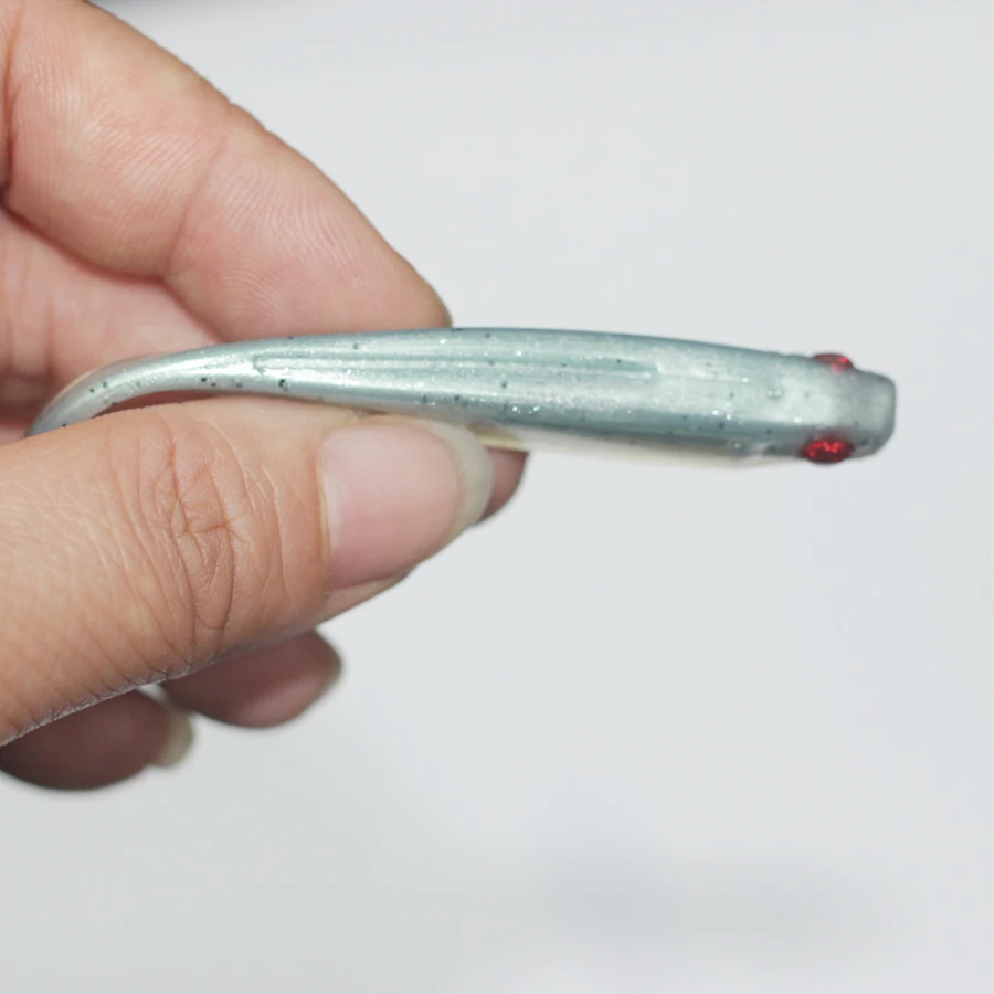 Mustad KEEL TAIL MINNOW Mezashi señuelo suave cebo 3 pulgadas/3,5 pulgadas 3g/4,6g 6 uds perca M cebo de pesca al aire libre - imagen 2