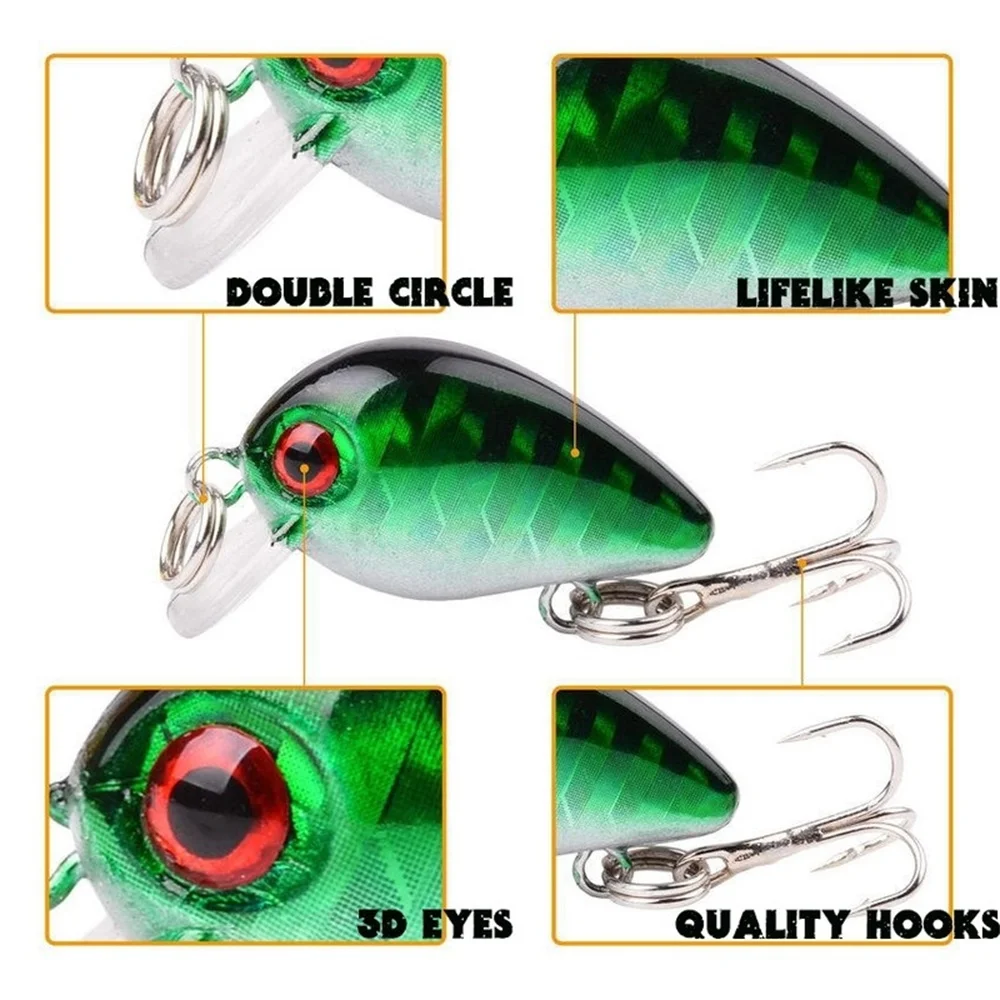 Señuelo Crankbait flotante mini para lubina — wobbler duro - imagen 3