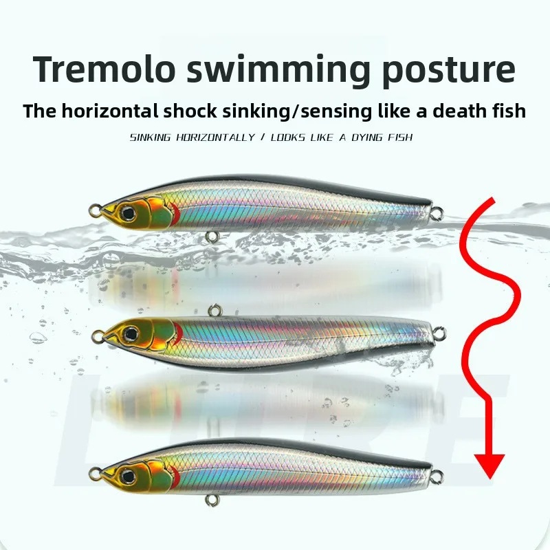 Señuelo de pesca con lápiz, 10g, 14g, 18g, atracción de ruido, señuelo Artificial duro, StickBait, lápiz que se hunde, fábrica de peces, cebo Wobbler, pececillo - imagen 4