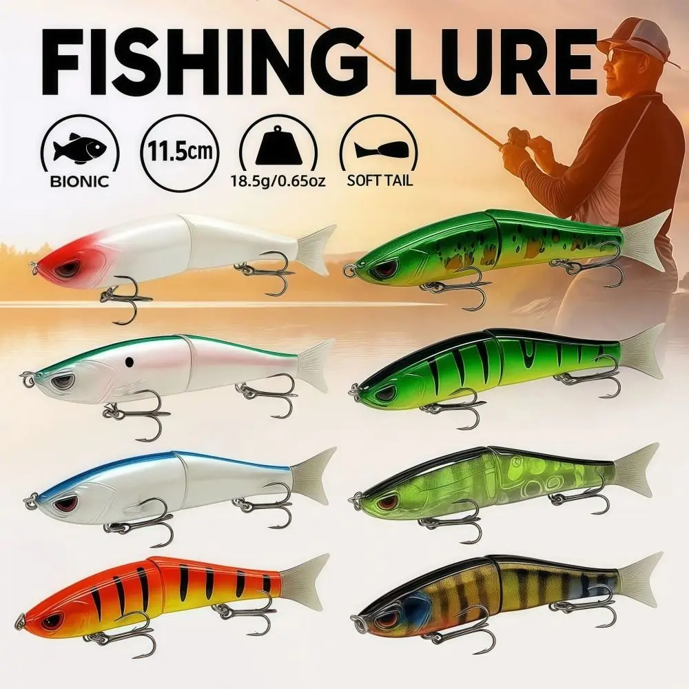 Swimbait softtail deslizante biónico para agua salada y dulce - imagen 3