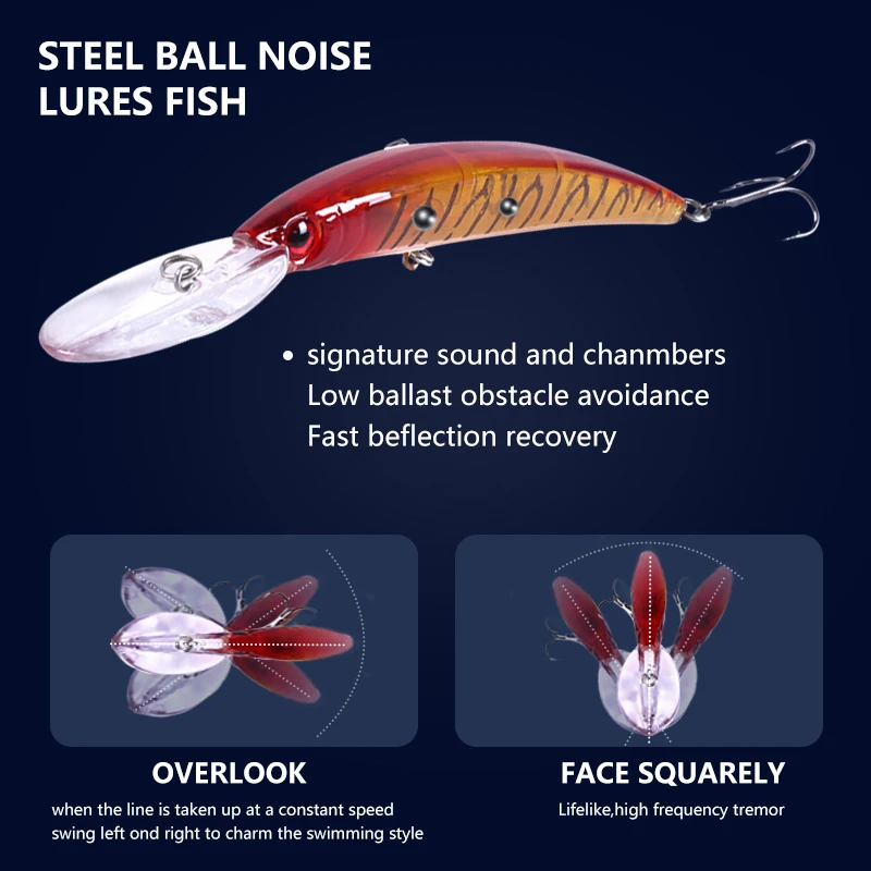 3 uds 15cm 15g Jerkbait de buceo profundo cebo duro Artificial pesca Wobblers señuelo para lubina Lucio carpa aparejos de pesca - imagen 5