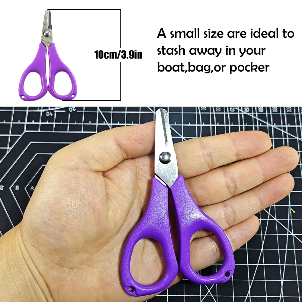 PEAK-tijeras de línea trenzada de pesca, mango antideslizante de acero inoxidable con funda, cortador de alambre afilado, alicates de pesca de mar, herramientas - imagen 2