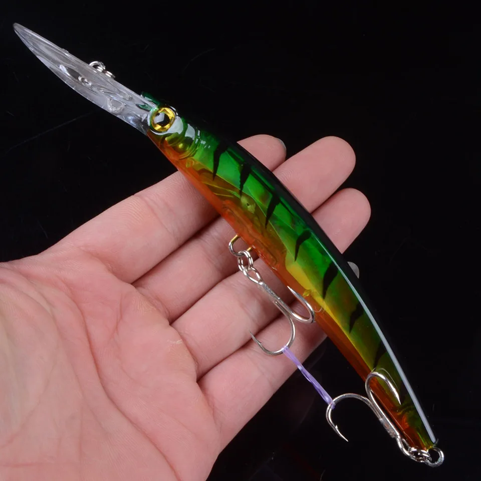 ALASICKA 24g/17cm señuelo de pesca de pececillo de plástico duro Crankbait grande cebo Artificial Peche Bass Trolling Pike carpa señuelos Accesorios - imagen 4