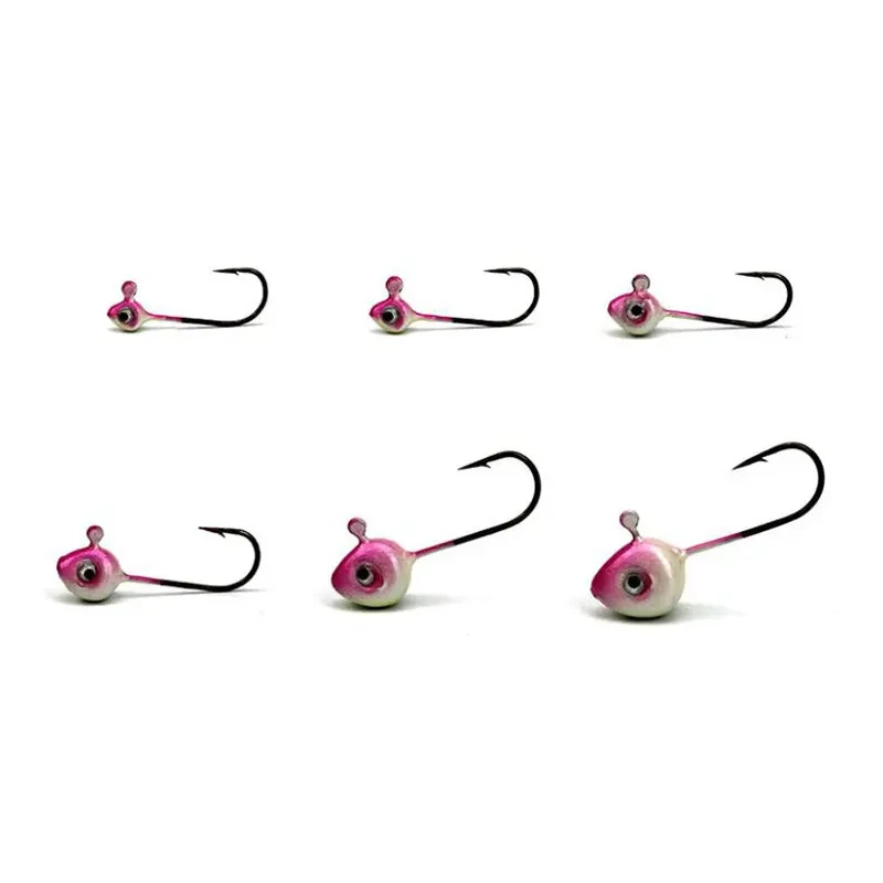 WEIHE 10 Uds 1g/2g/3g/4g/5g/0,5g anzuelos de pesca con cabezales de anzuelo pequeños en forma de pez de acero al carbono - imagen 2